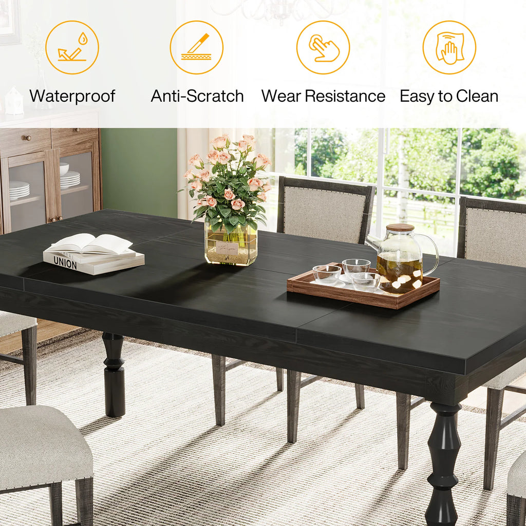 Wood Dining Table for 4-6 People