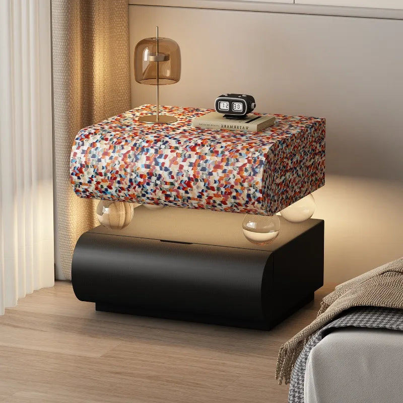 Trendy Small Simple Corner Bedside Table