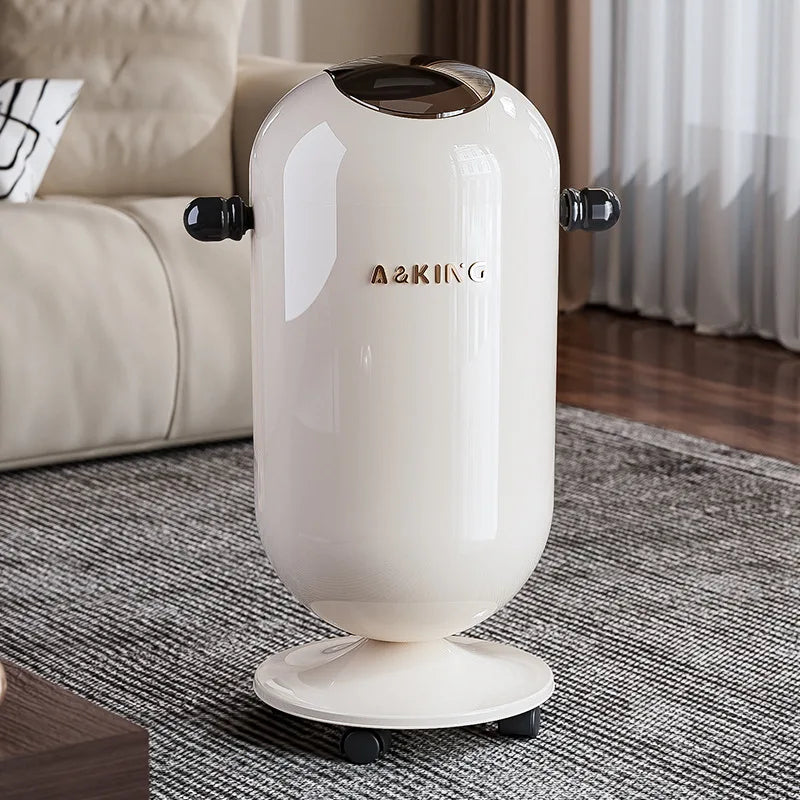 Swing Lid Trash Can Wheeled High Capacity