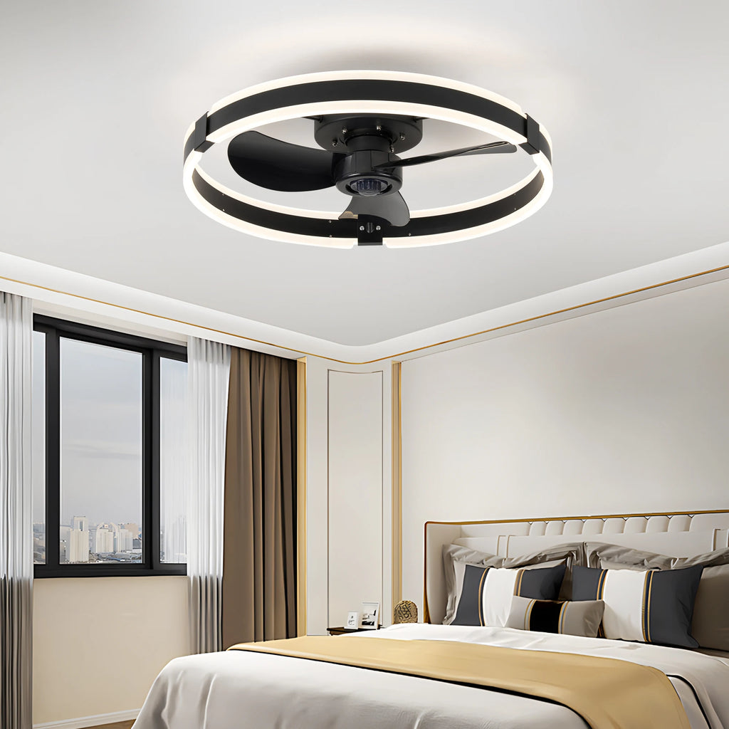 LED ceiling fan, 3-blade with lights and remote