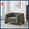 Boucle Fabric Upholstered Club Chair