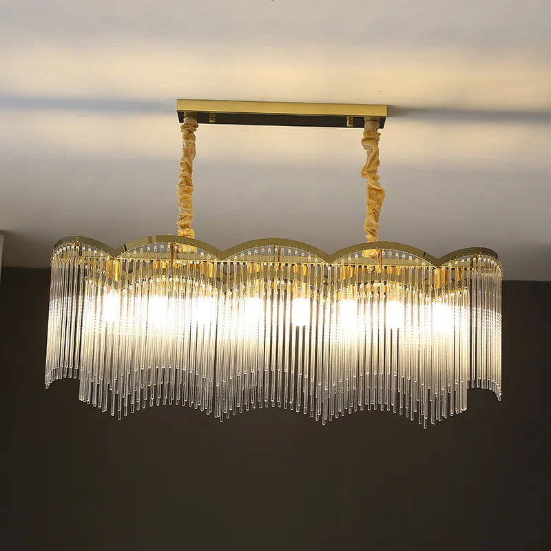 Modern Luxury Crystal Glass LED Chandelier