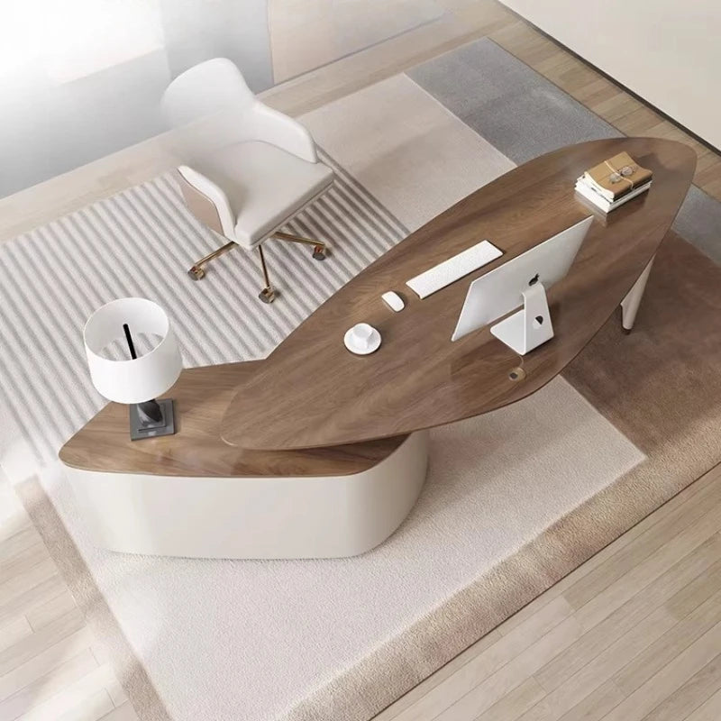 Adjustable Executive L shaped Office Desk Shelves