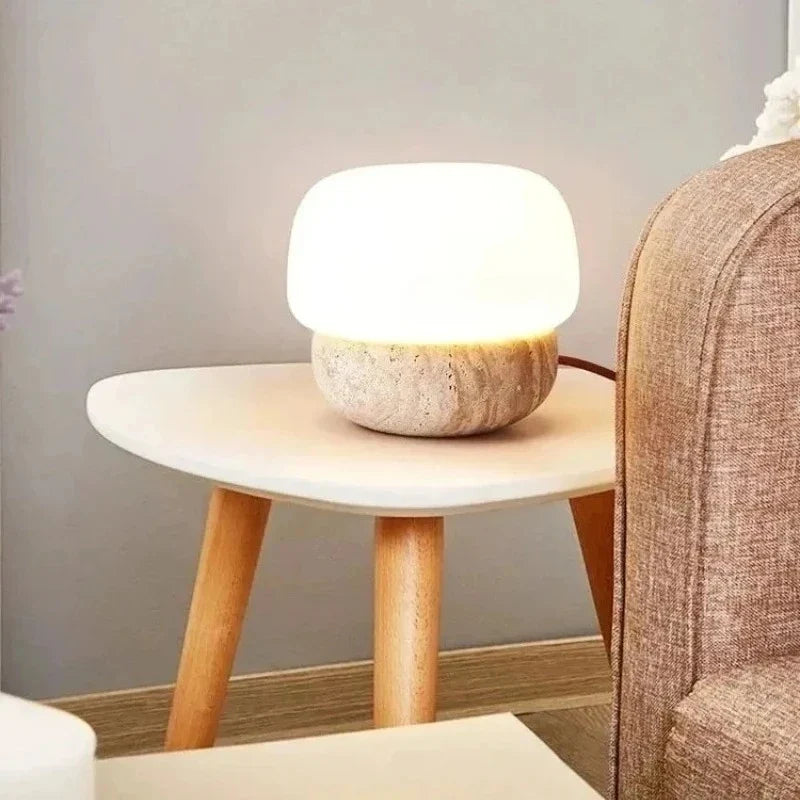 Spain Natural Yellow Travertine Floor Lamp