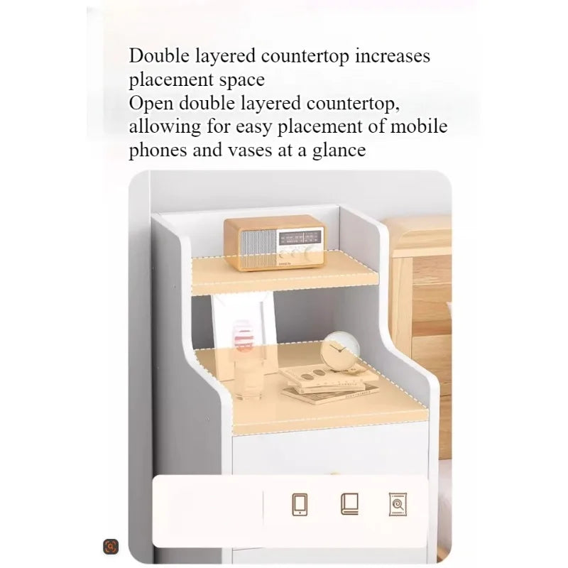Bedside table Household bedroom Extremely narrow bedside seam rack 20CM wide