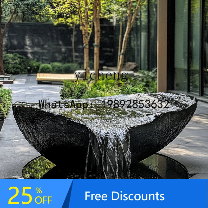 Black Mountain stone water bowl basin