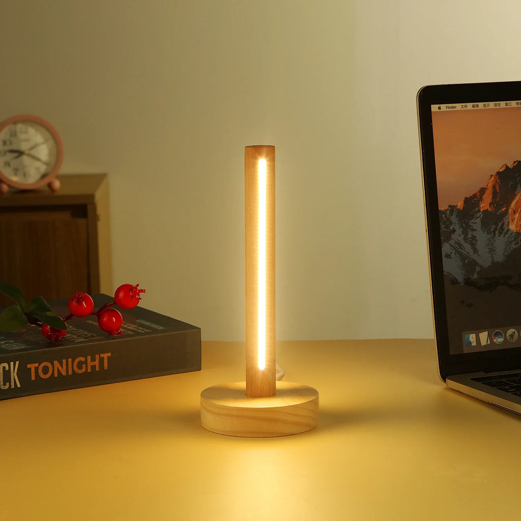 Natural Wood LED Table Lamp