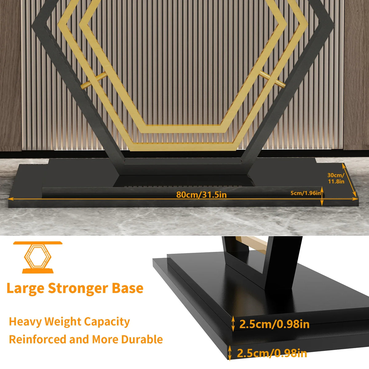 Metal Console Table, Narrow Hallway Tables for Entryway