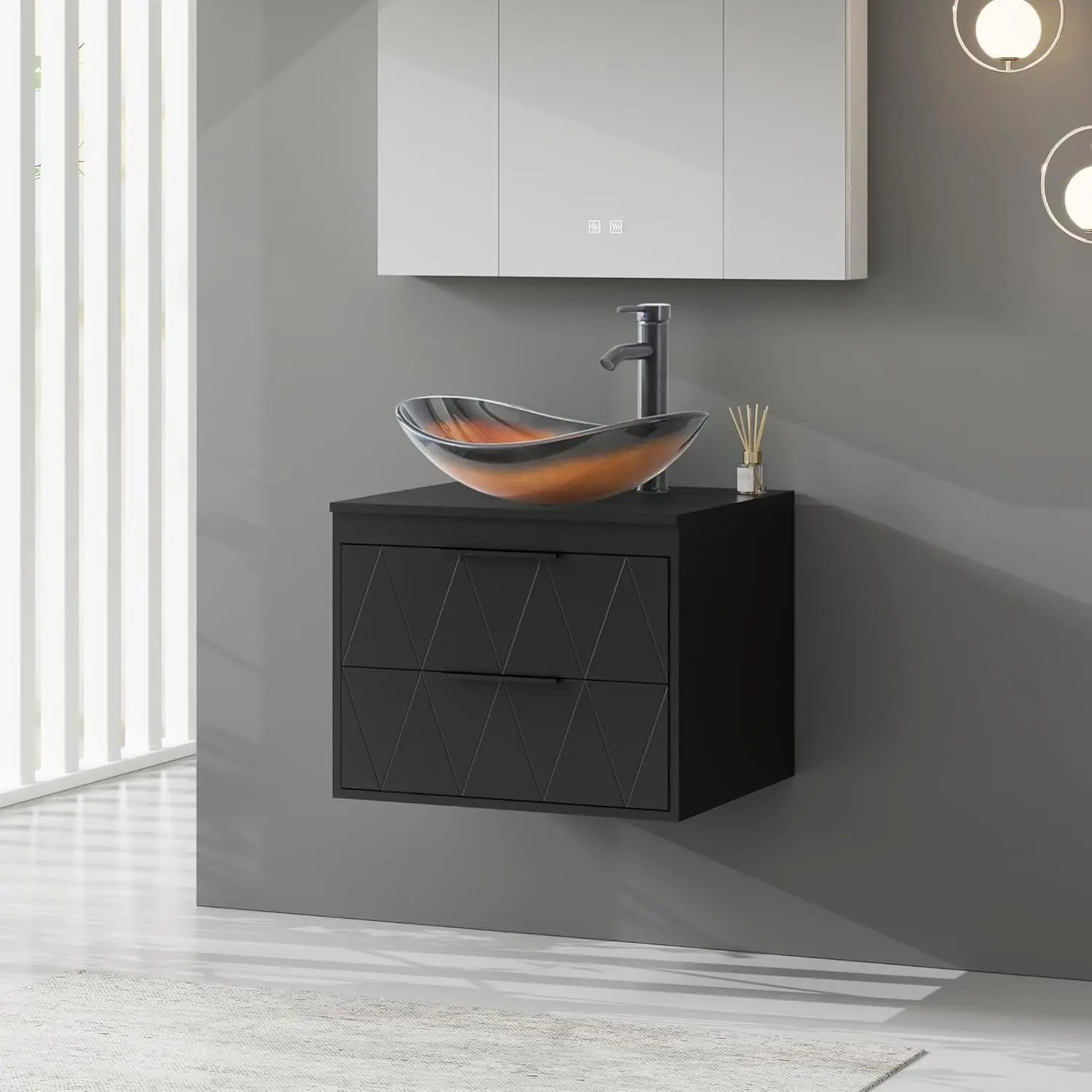 24" Floating Bathroom Vanities with Sink Combo