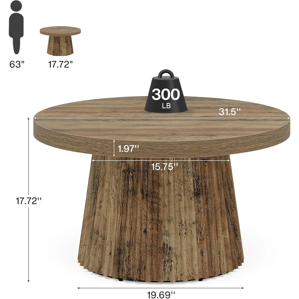 Small Farmhouse Round Coffee Table