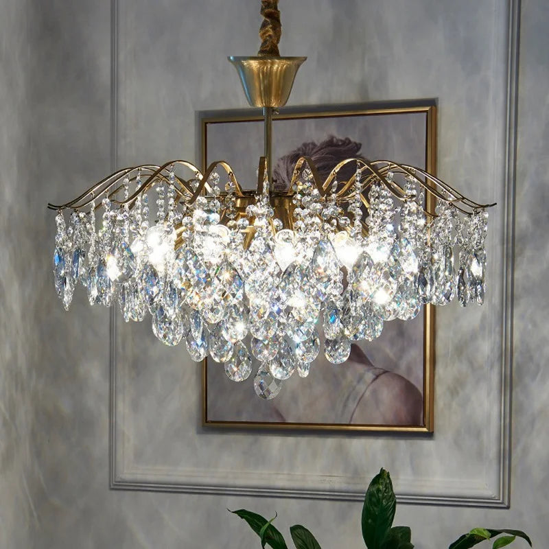 Luxury French Crystal Ceiling Pendant Lamp