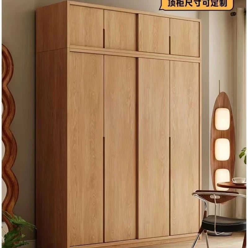 All-solid Wood Wardrobes Sliding Door Home Bedroom Small Wardrobes Nordic Apartment Home Furnitur Шкафы Для Одежды ZY40YG