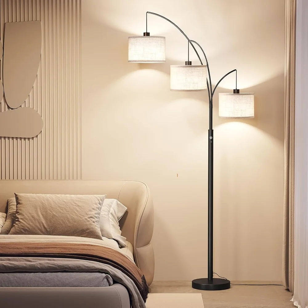 78" Tall Floor Lamp with Hanging Drum Shade,
