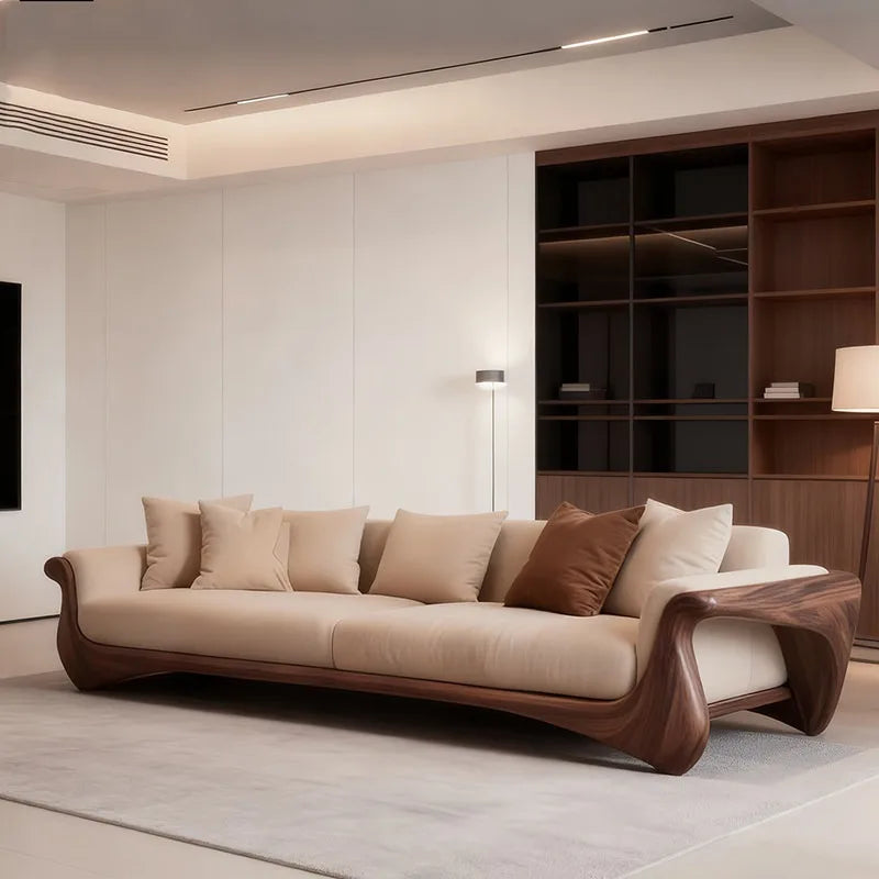 Chinese Style Solid Wood Living Room Sofas