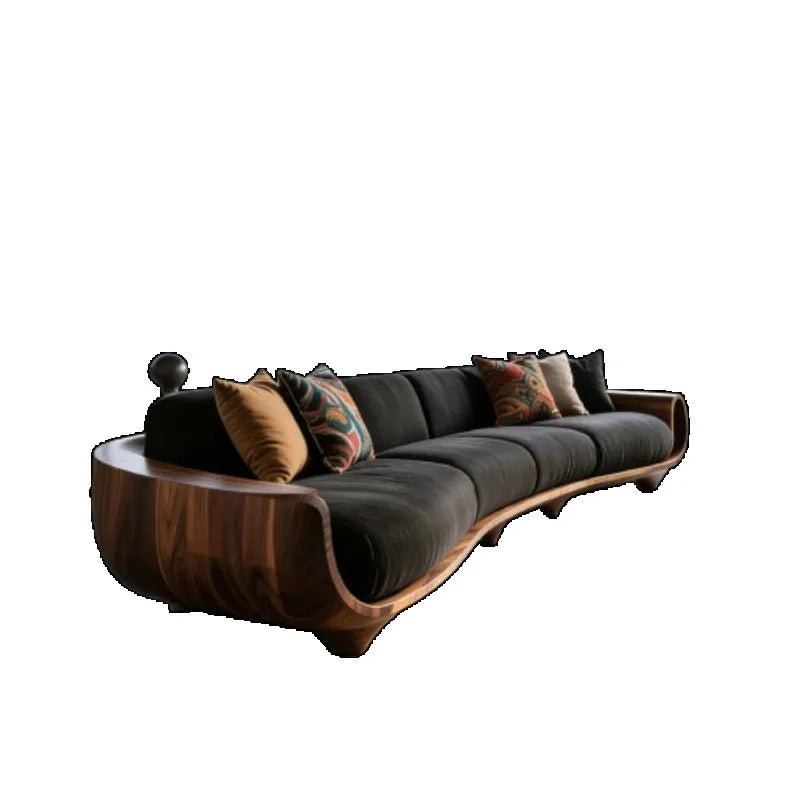 Lounge Style Solid Wood Living Room Sofas