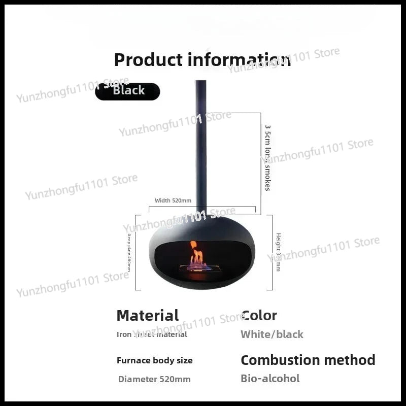 Outdoor Fire Pit Ethanol Fireplace Smoke-free