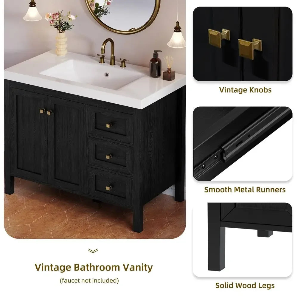 42 Inch Bathroom Vanity with Sink,