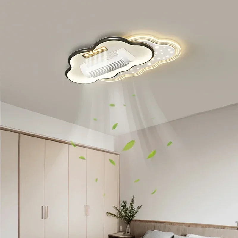Modern Bladeless Ceiling Fan with Light And Remote