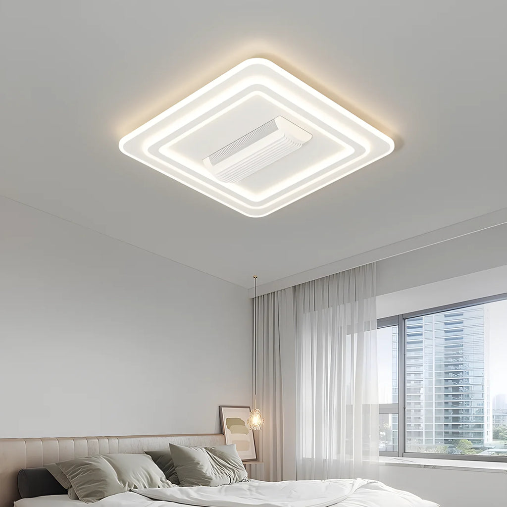 Bladeless ceiling fan with light remote control