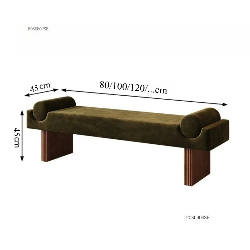 French Retro Sofa Stool, Entrance Shoe Change Stools