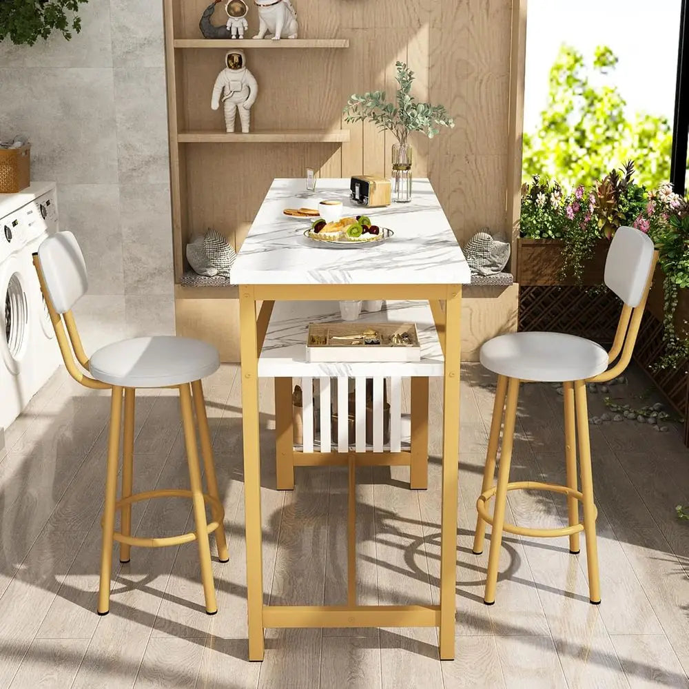 3-Piece Bar Table and Chairs Set