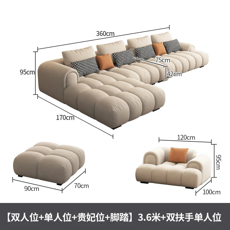 Sectional European Living Room Sofas Armchairs