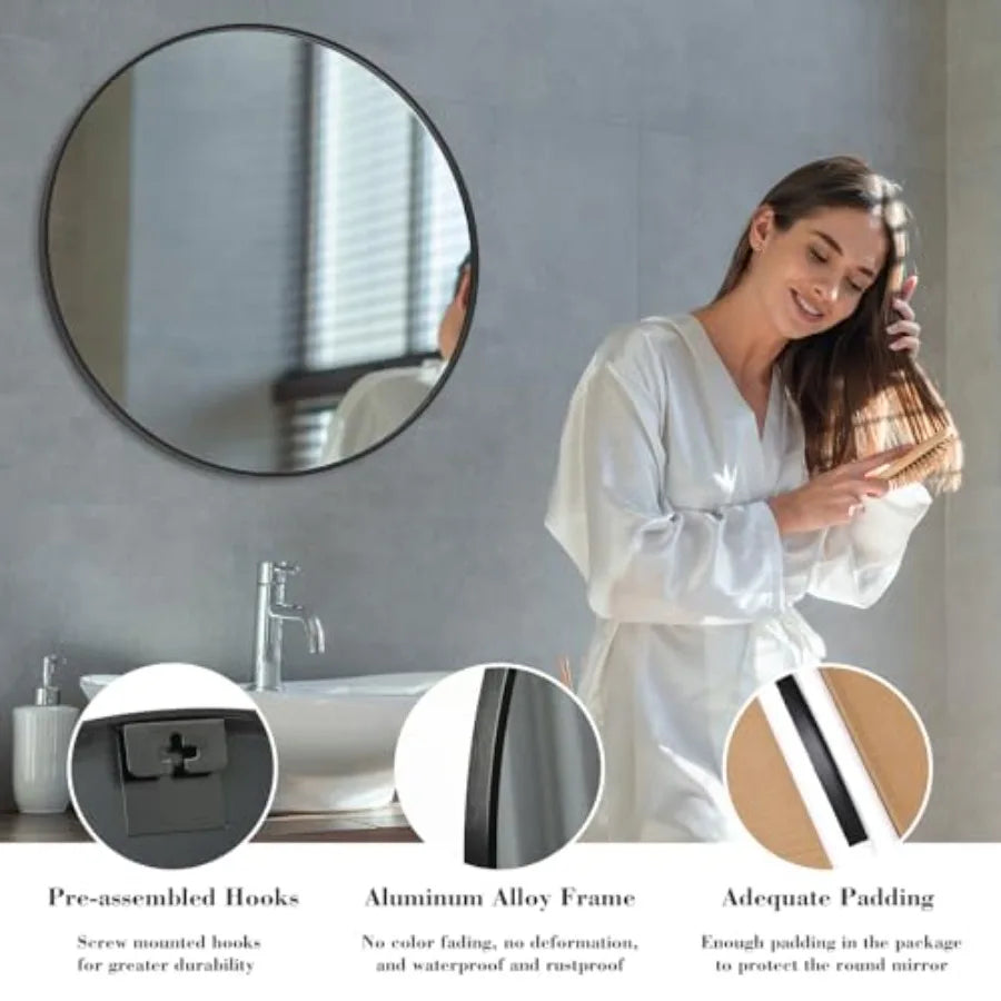 Round Bathroom Mirror for Over Sink