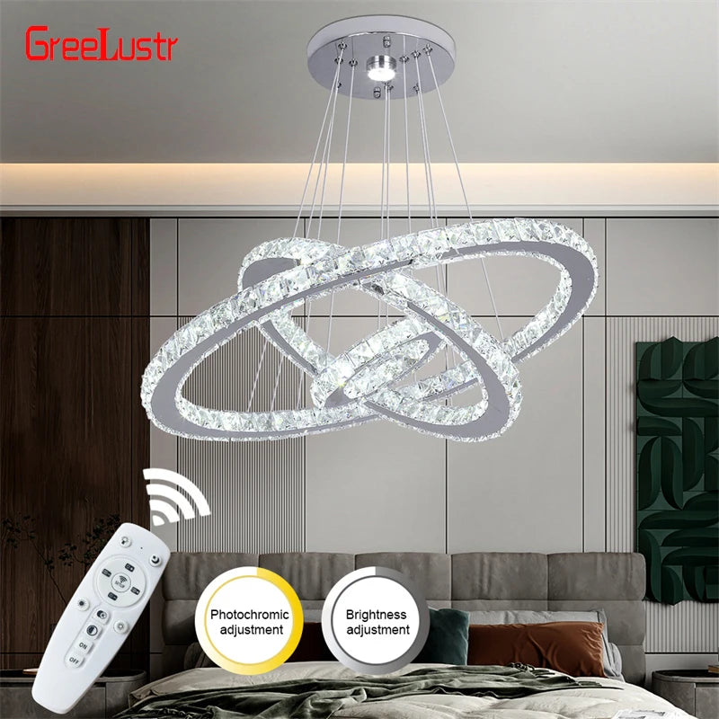 Modern Crystal Rings Led Chandelier