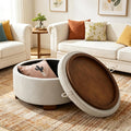 Round Storage Reversible Lid Ottoman