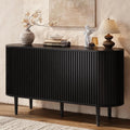 Mid-Century Modern Buffet Sideboard with Sliding Doors