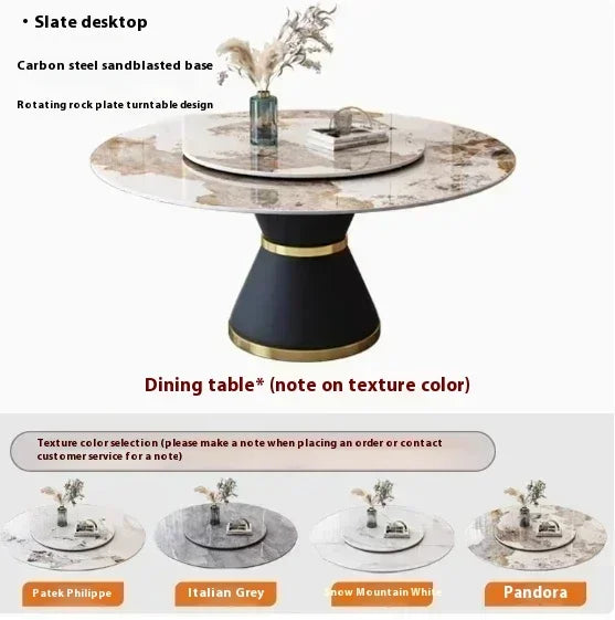 Round Sliding Table Luxury Table Stainless Steel Kitchen Islands Transparent Mesa Comedor Garden Furniture Sliding Dining Wash
