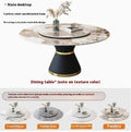 Round Sliding Table Luxury Table Stainless Steel Kitchen Islands Transparent Mesa Comedor Garden Furniture Sliding Dining Wash