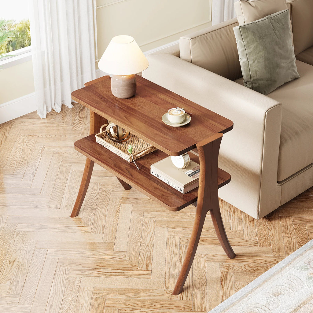 Tribesigns Walnut Side Table for Living Room