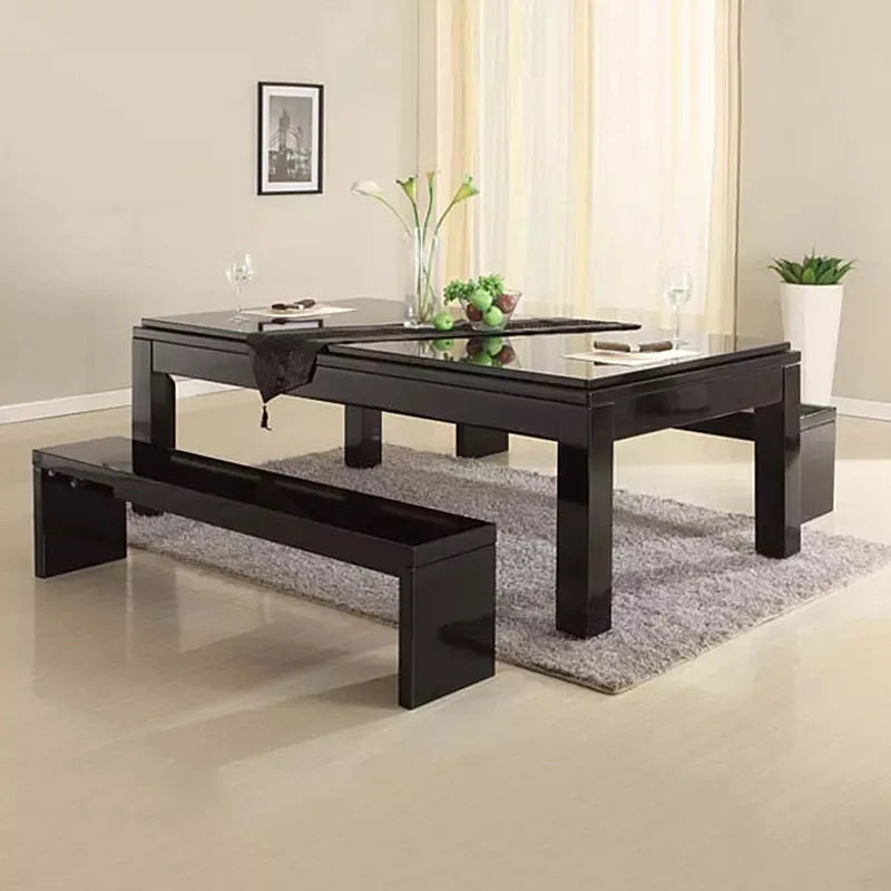 Luxury carved standard dining table convertible two-in-one pool table