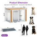 Modern Acrylic Dog Crate Furniture with Wood Top