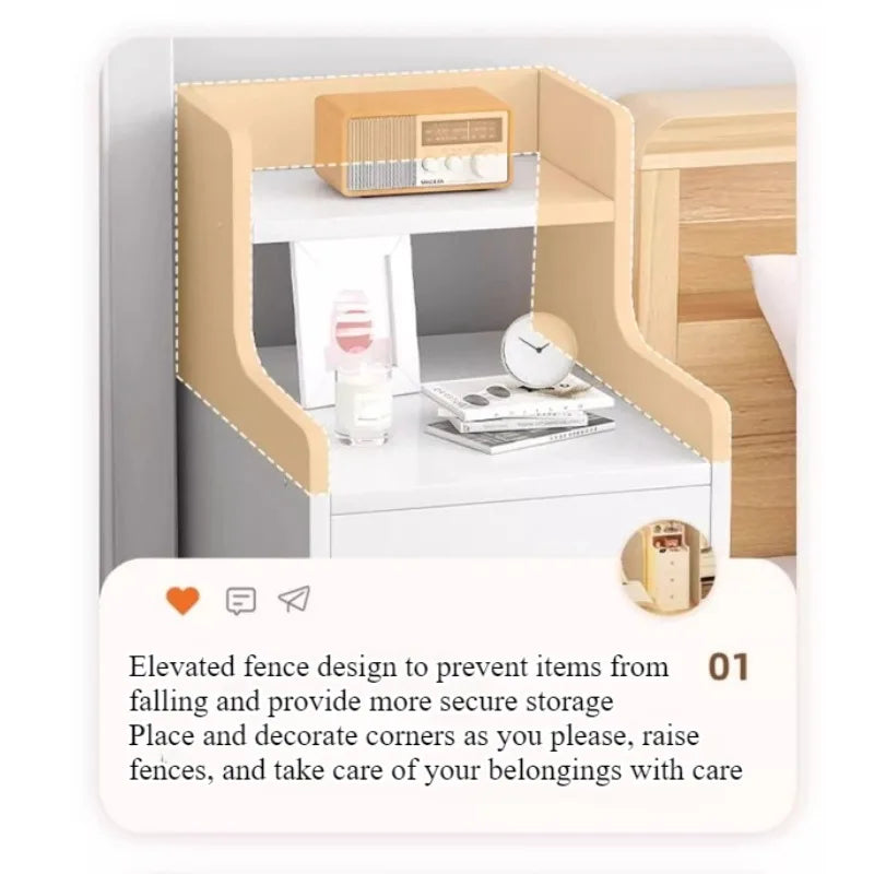 Bedside table Household bedroom Extremely narrow bedside seam rack 20CM wide