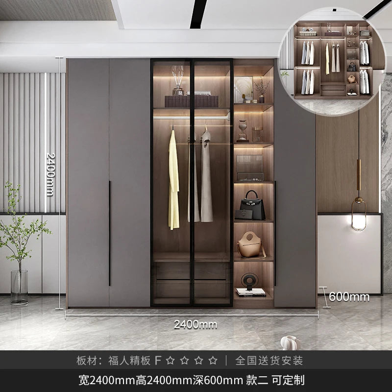 Double wardrobe glass Armoire