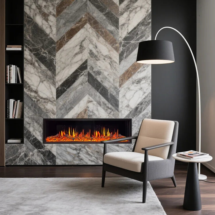 Holographic Fireplace, MGO 700x180x400mm, 3D Virtual Flame