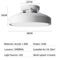 Bladeless Ceiling Lamp Remote Control Dimmable LED