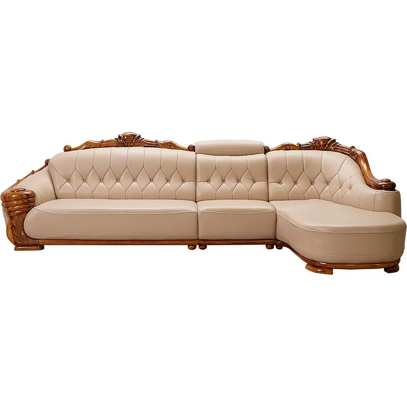 European leather sofa corner combination