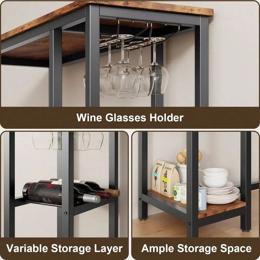 3 - Piece Kitchen Counter Dining Table Set