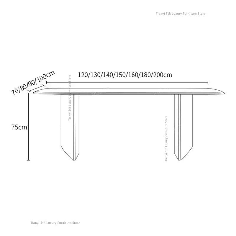 Italian Minimalist Dining Table Modern Simple Transparent Glass Dining Table