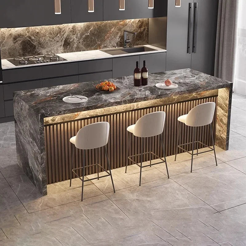 Marble Top Luxury Kitchen Islands Italian Trendy Elegant Rustic Kitchen Islands Glamour Modern Islas De Cocina Mueble Furniture