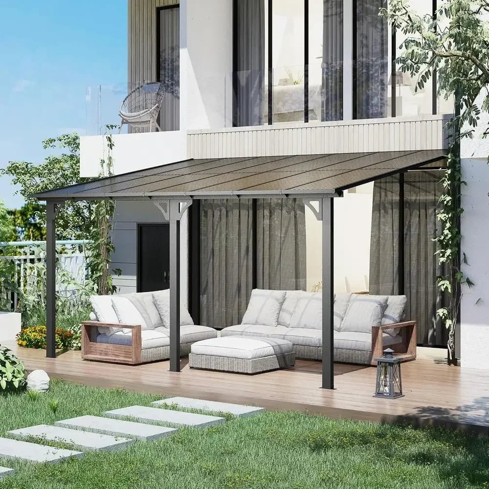 Wall-Mounted Pergola, Metal Awning