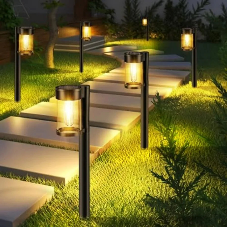 Solar Pathway Lights Outdoor, 10 Pack
