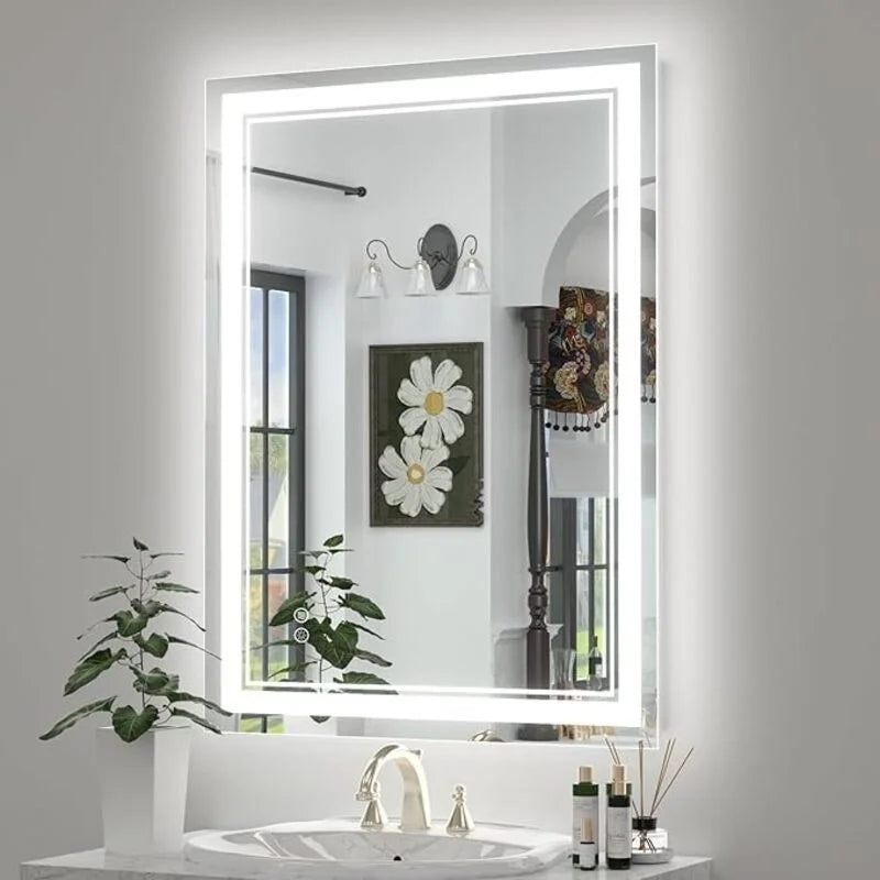 LED Bathroom Mirror, Bathroom Vanity with Anti-Fog,