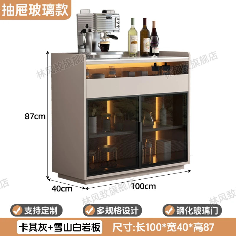Modern Dining Room Buffet Cabinet with LED
