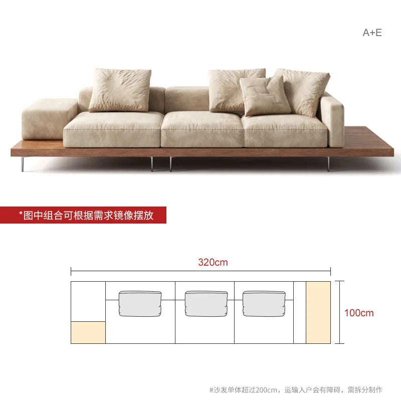 Japanese Style solid wood sofa