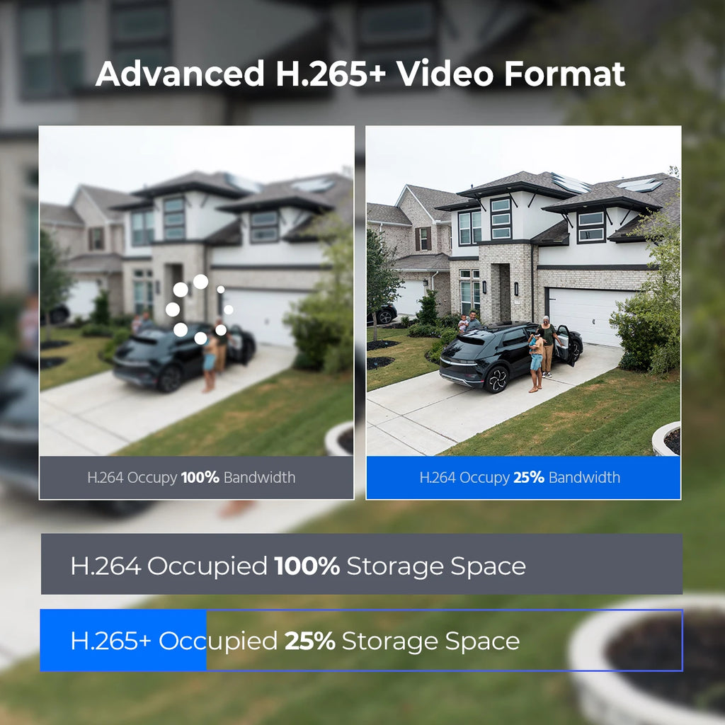 1080P 8CH CCTV Security System AI Human/Vehicle Detection Wired Surveillance Cameras