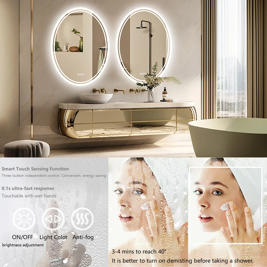 LED Bathroom Backlit Round Vanity Mirror